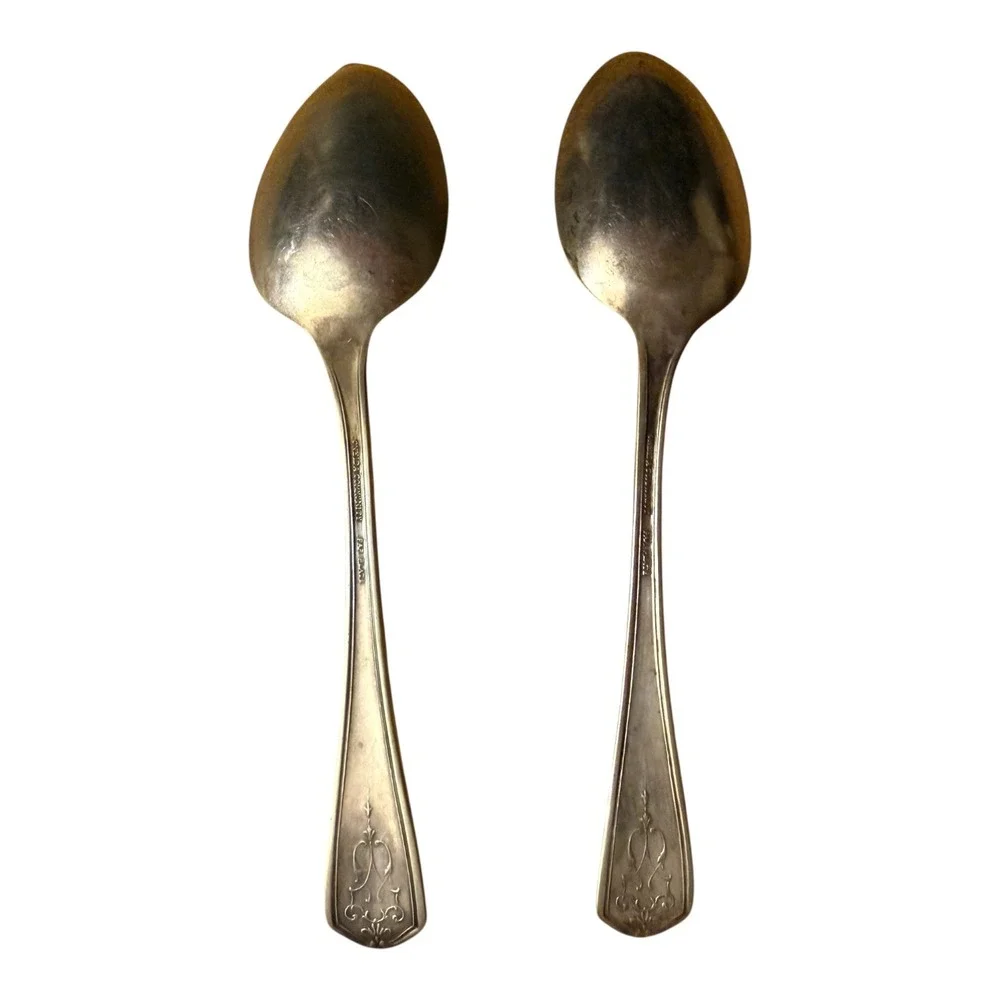 Vintage Norma Shearer Commemorative Spoon Set Ornate‎ Portrait Embossed